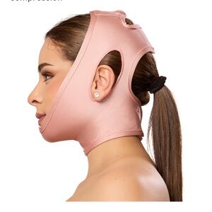 Post-Procedure Chin & Jawline Compression Wrap - Blush Pink